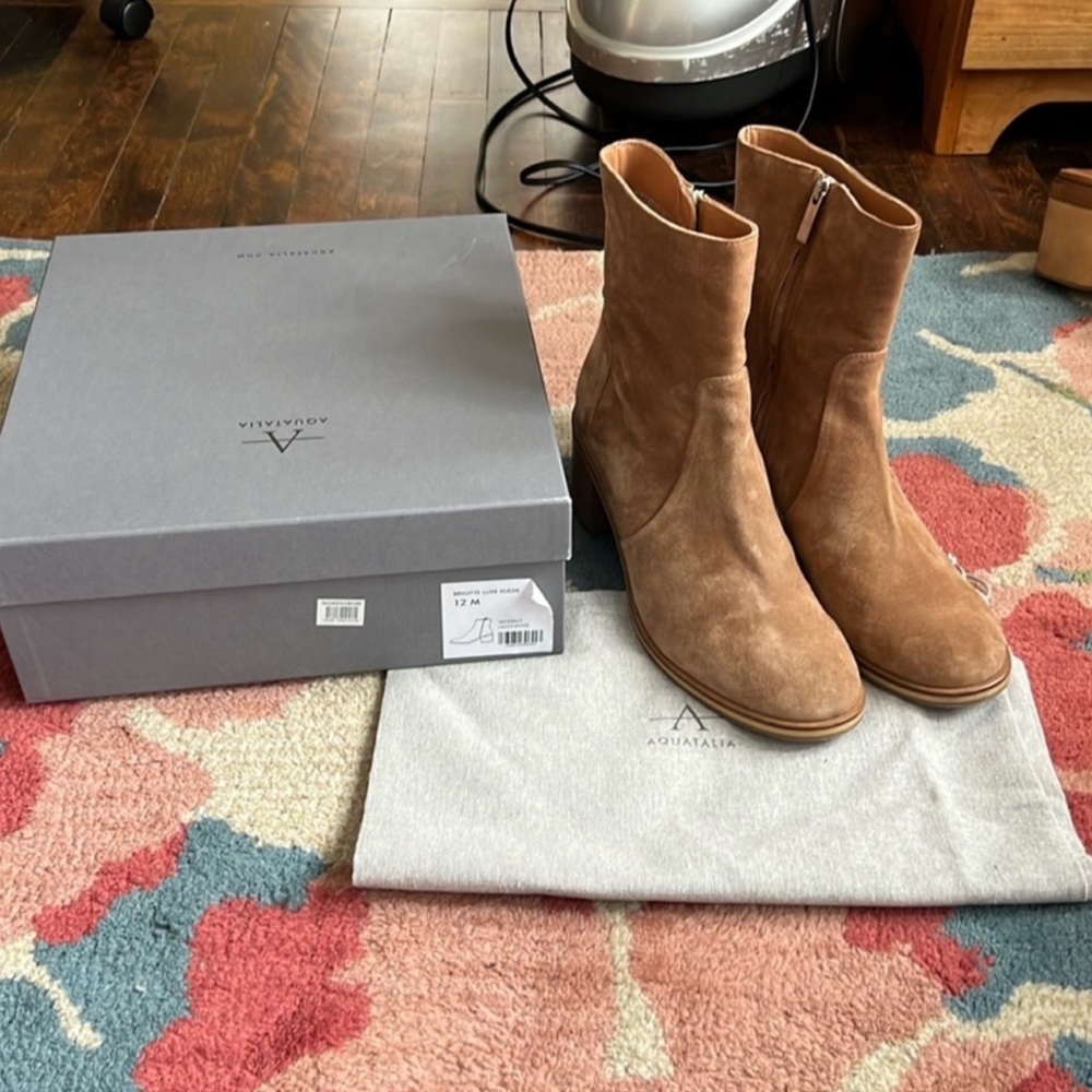 Aquatalia Brigitte Luxe suede waterproof boots sz 12